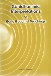 Image of Abhidhammic Interpretations of Early Buddhist Teachings