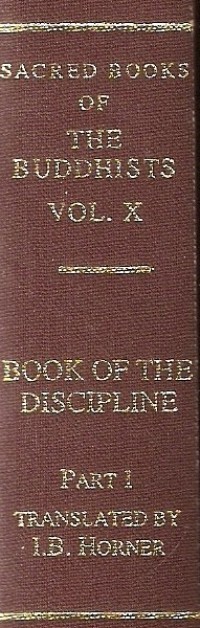 Image of The Book of the Discipline (Vinaya-Pitaka) Vol. I (Suttavibhanga)