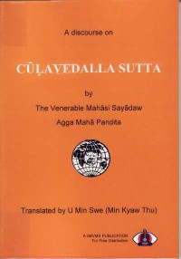 Image of A Discourse on Culavedalla Sutta : Discourse on Various Aspects of Buddha's Dhamma