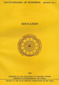 Image of Encyclopaedia of Buddhism, Offprint no. 2 : Education