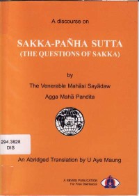 Image of A Discourse on Sakka-Panha Sutta : The Questions of Sakka
