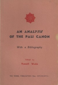 Image of An Analysis of the Pali Canon : With a Bibliography